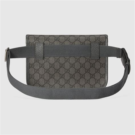 Marsupio con logo Gucci misura piccola in nylon nero 